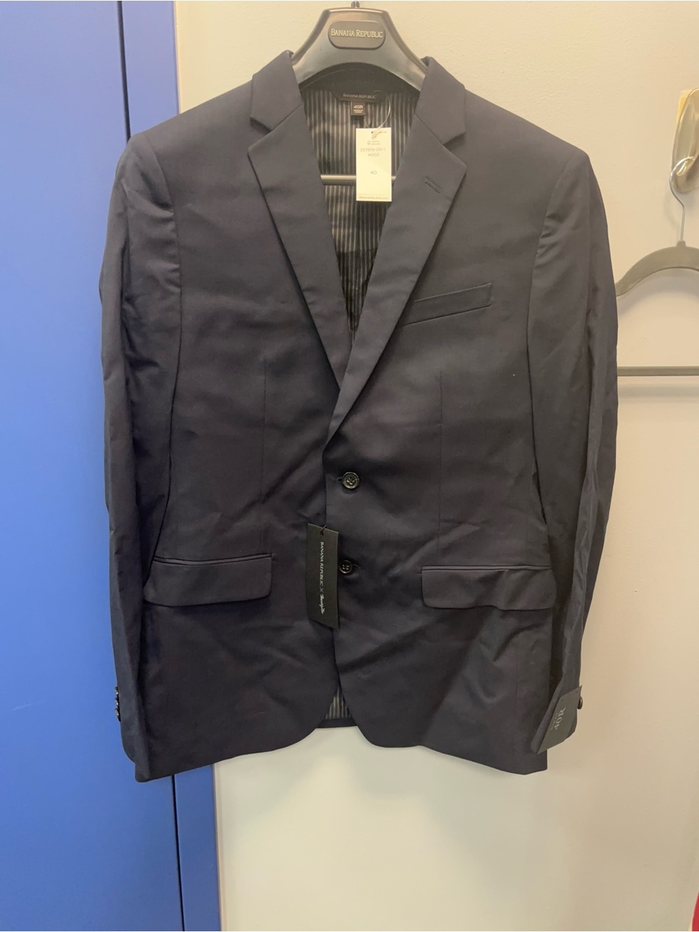 Banana Republic Men's Dark Navy Two-Button Blazer